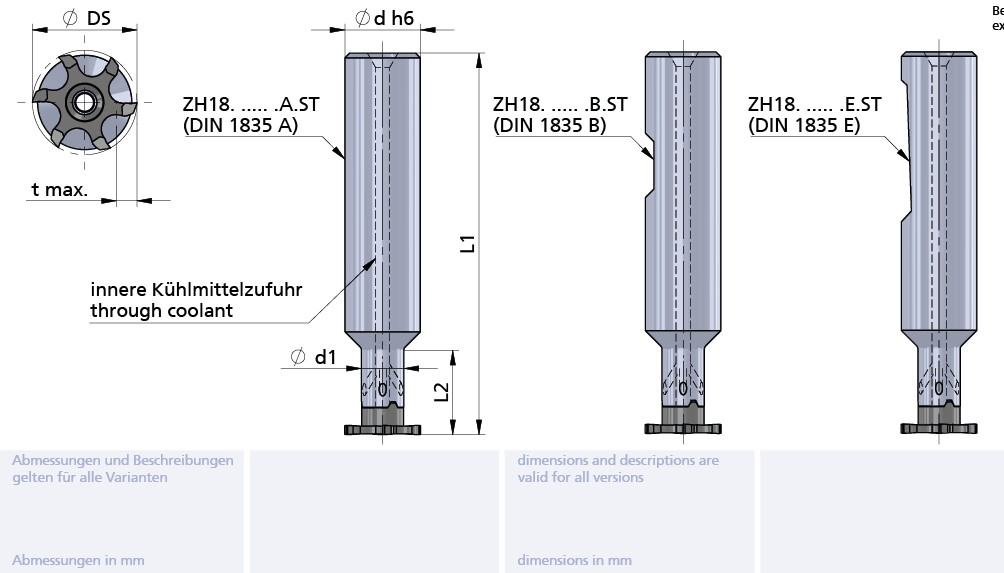 Mini Mill Fräserschaft/Toolholder D=10x60 L2=17 d1=9