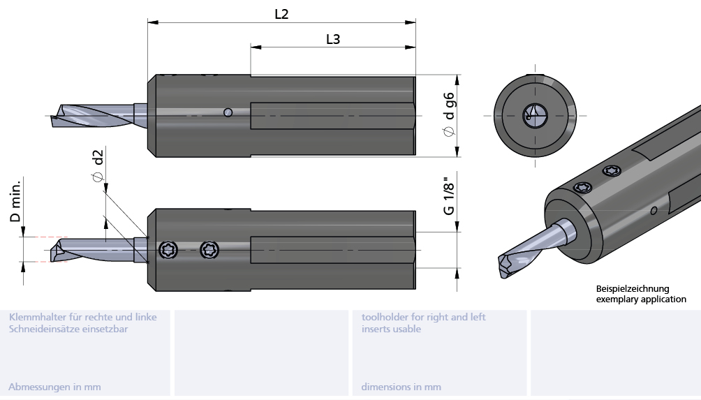 Klemmhalter/toolholder DT-Line Premium ø16x65, Aufnahme ø7 (for ø7)