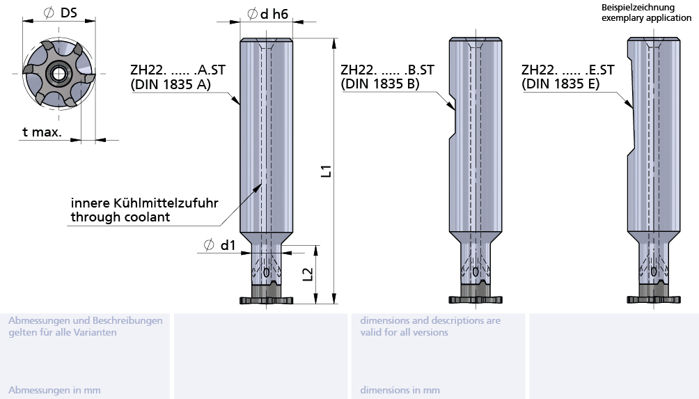 Mini Mill Fräserschaft/Toolholder D=10x60 L2=10.7 d1=11.3