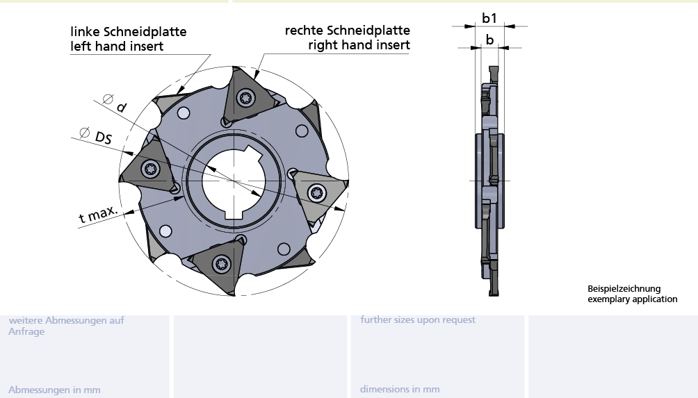 Scheibenfräser/Trennfräser D=125/40 B=3mm Z=2x6