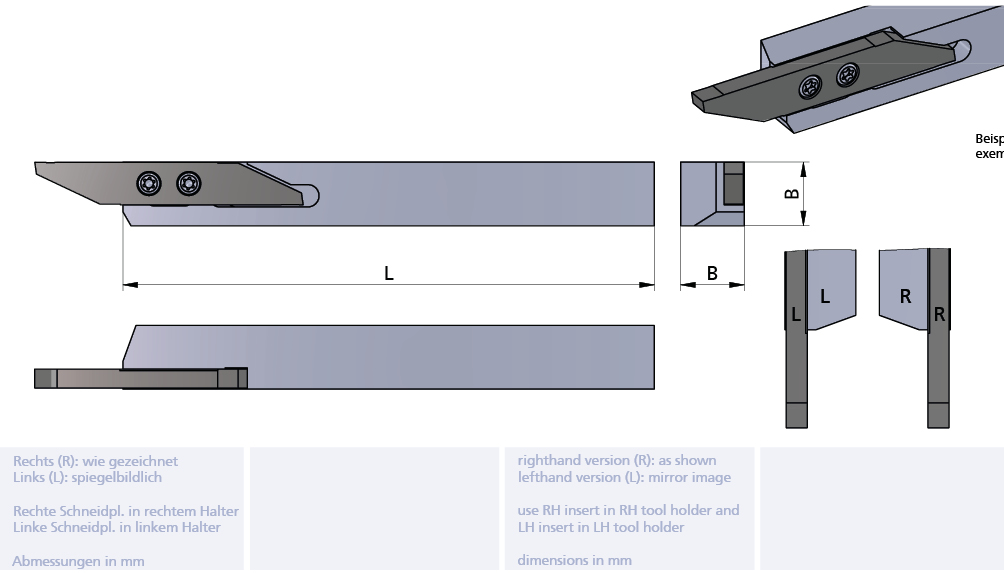 Swissline Klemmhalter / toolholder 12.7 x 12.7 x 100 (1/2")