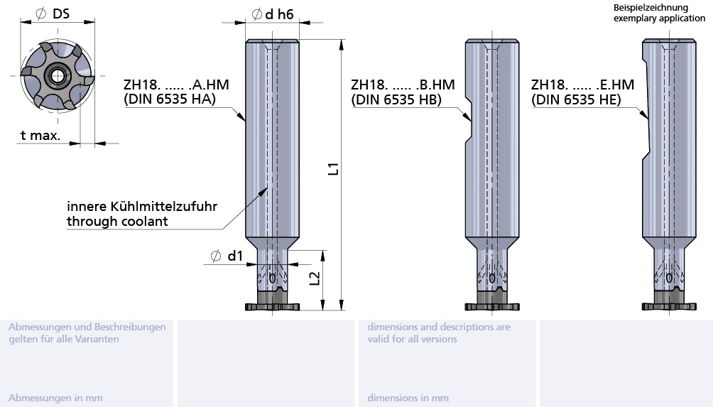 Mini Mill Fräserschaft/Toolholder D=12x100 L2=32 d1=9