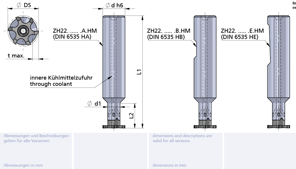 Mini Mill Fräserschaft/Toolholder D=12x100 L2=42