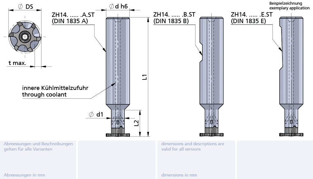 Mini Mill Fräserschaft/Toolholder D=10x60 L2=17 d1=8