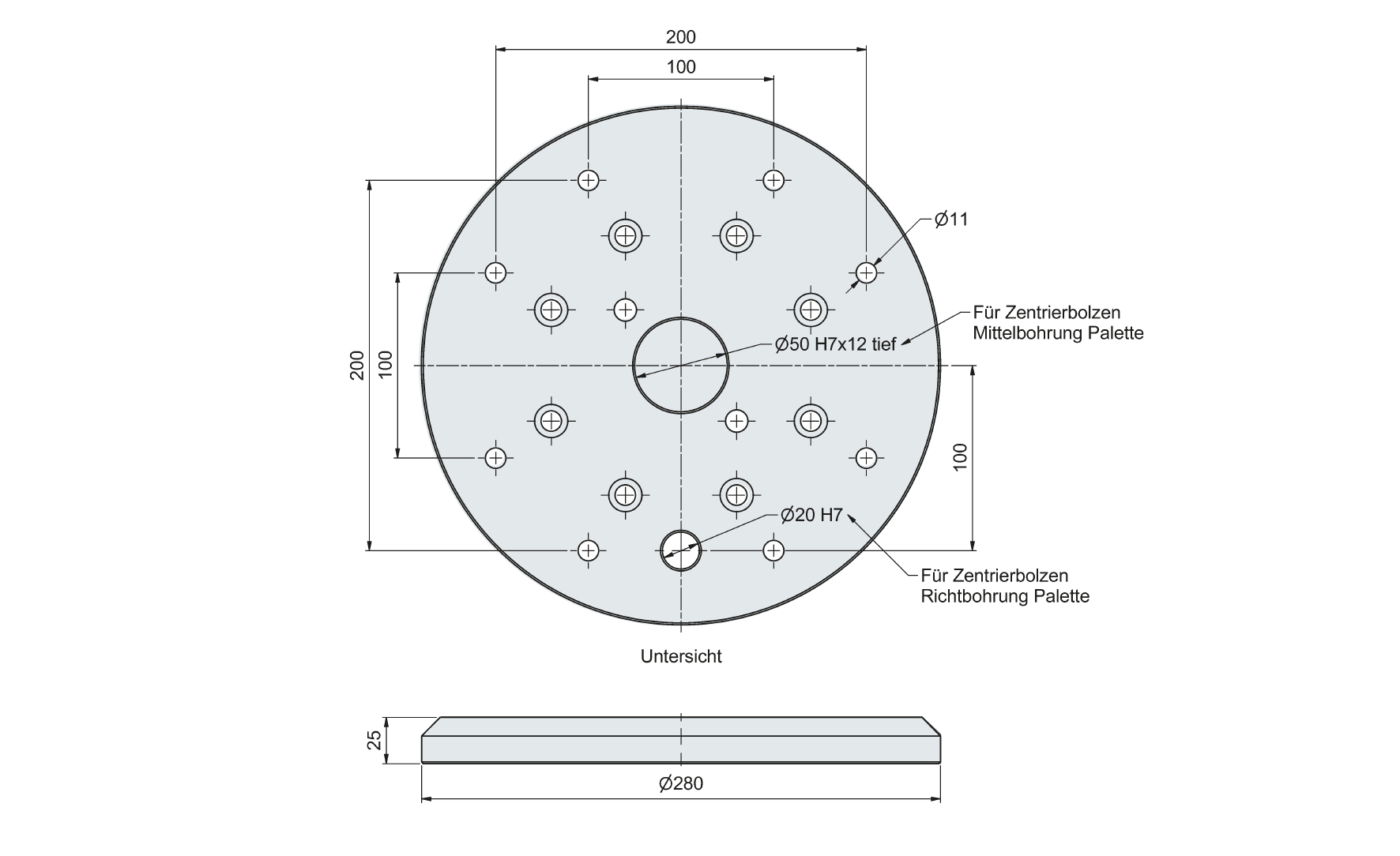 Grundplatte;für Spannturn TT4-SCS80-21